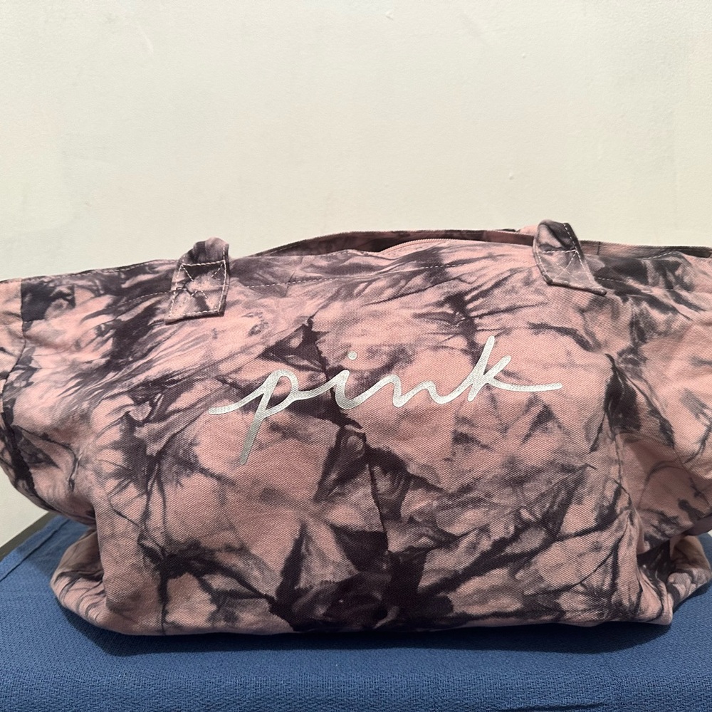 Pink oversized duffle bag
